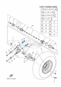 YFM700FWB KODIAK 700 (B6KN) drawing REAR WHEEL