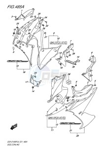 GSX-S 1000 drawing SIDE COWLING F MODEL (PGZ AV4)