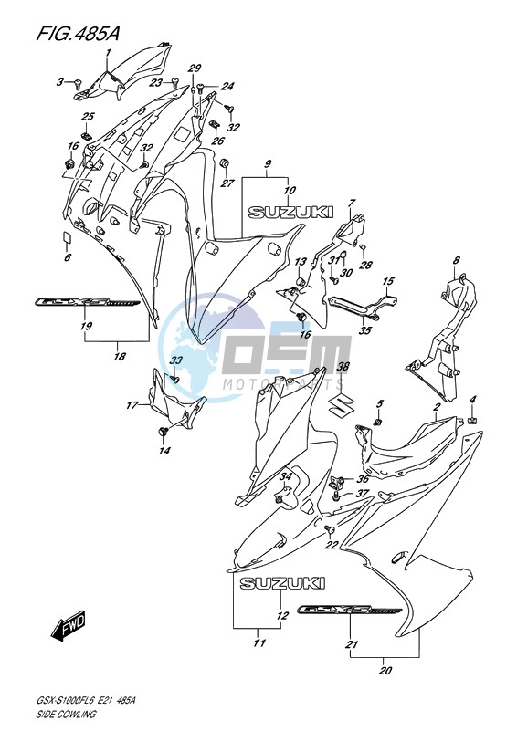 SIDE COWLING F MODEL (PGZ AV4)