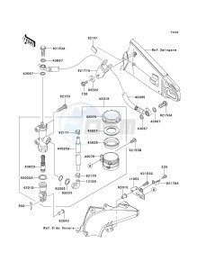 ZX636 C [NINJA ZX-6R] (C6F) C6F drawing REAR MASTER CYLINDER