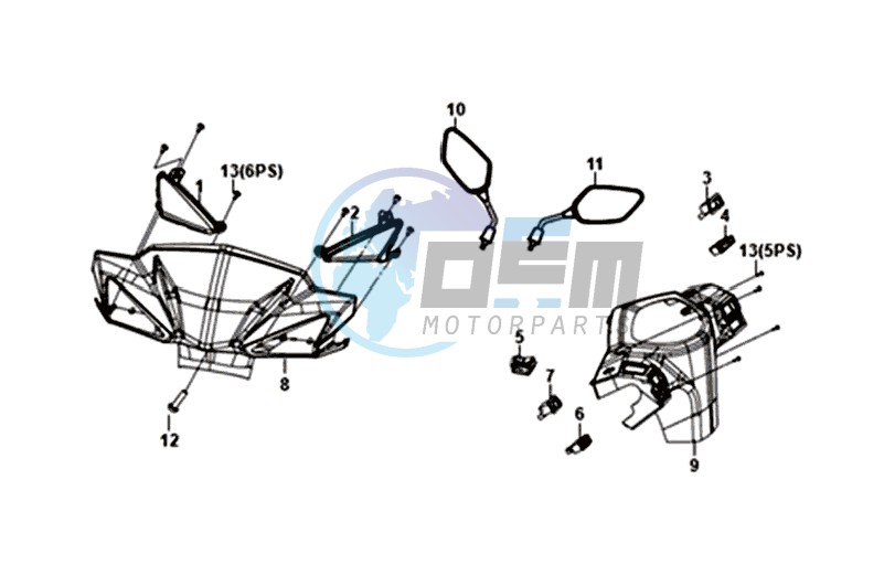 HEADLIGHT COVER / MIRRORS /  SWITCHES