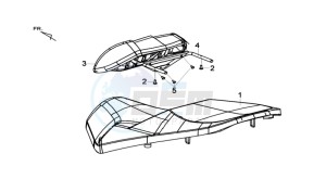 MAXSYM 400 I drawing BUDDYSEAT / REAR LUGGAGE FRAME /