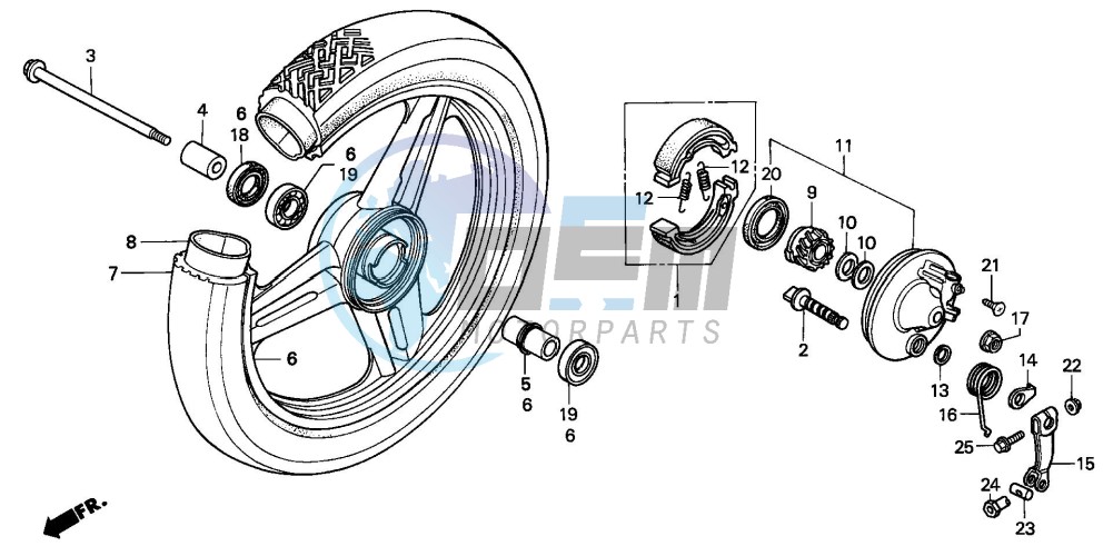 FRONT WHEEL (SH50DP/DS)