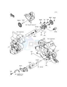 KLX450R KLX450AGF EU drawing Oil Pump