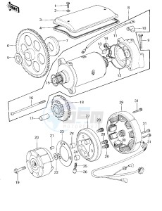 KZ 1000 D [Z1R] (D1) [Z1R] drawing GENERATOR_STARTER MOTOR -- 78 D1- -