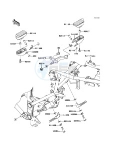 KLX250 KLX250SDF XX (EU ME A(FRICA) drawing Footrests