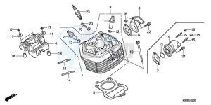 CRF100F9 Australia - (U) drawing CYLINDER HEAD