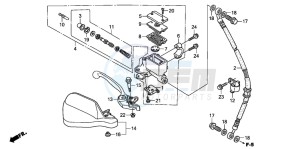 XL1000VA drawing FR. BRAKE MASTER CYLINDER (XL1000V)