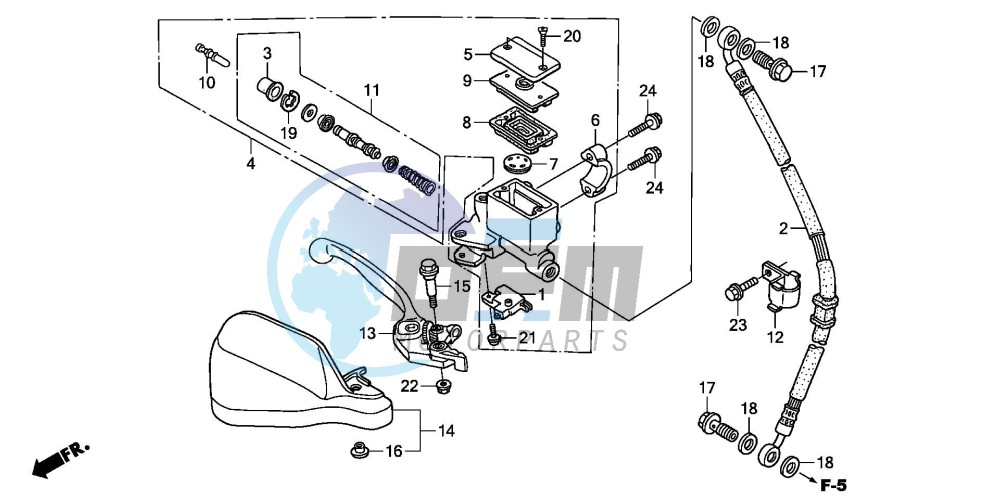 FR. BRAKE MASTER CYLINDER (XL1000V)