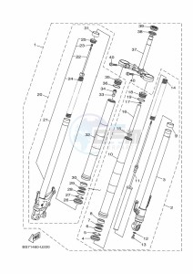 YZF320-A YZF-R3 (B7P1) drawing FRONT FORK