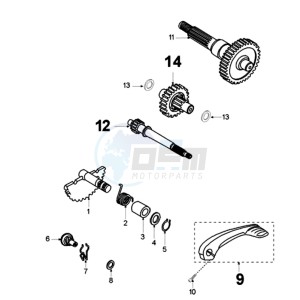 VIVA 3 L 2T A drawing DRIVE SHAFTS / KICKSTARTER