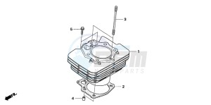 TRX500FM drawing CYLINDER