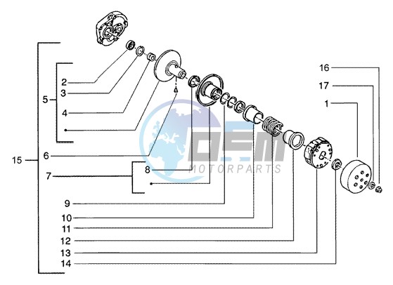 Driven pulley