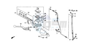 NX650 500 DOMINATOR drawing FR. BRAKE MASTER CYLINDER