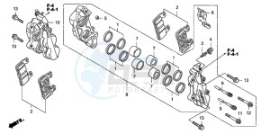 CB1300S CB1300SUPERBOLD'OR drawing FRONT BRAKE CALIPER