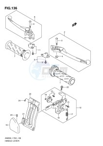 AN650 (E2) Burgman drawing HANDLE LEVER (AN650AL1 E24)