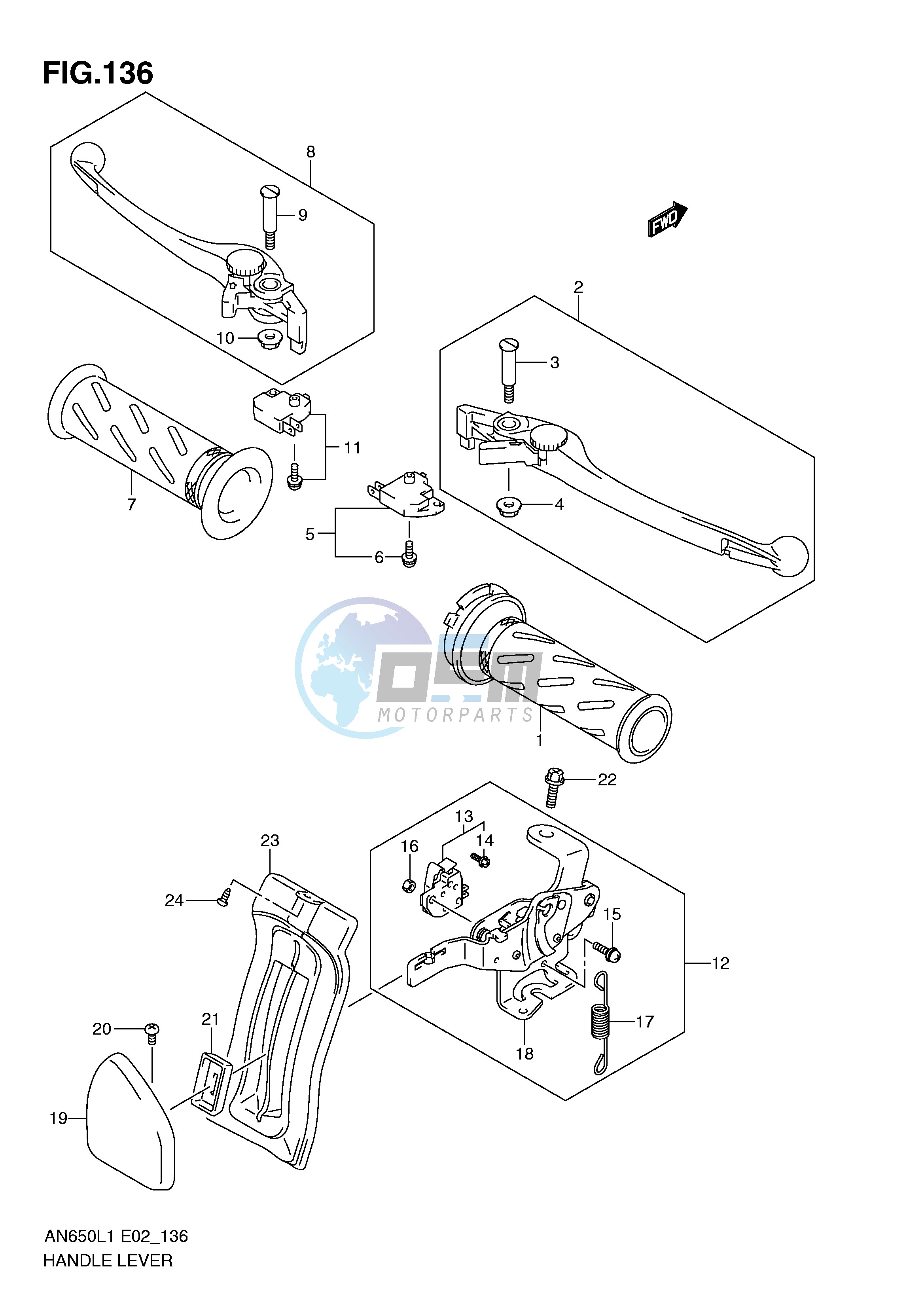 HANDLE LEVER (AN650AL1 E24)