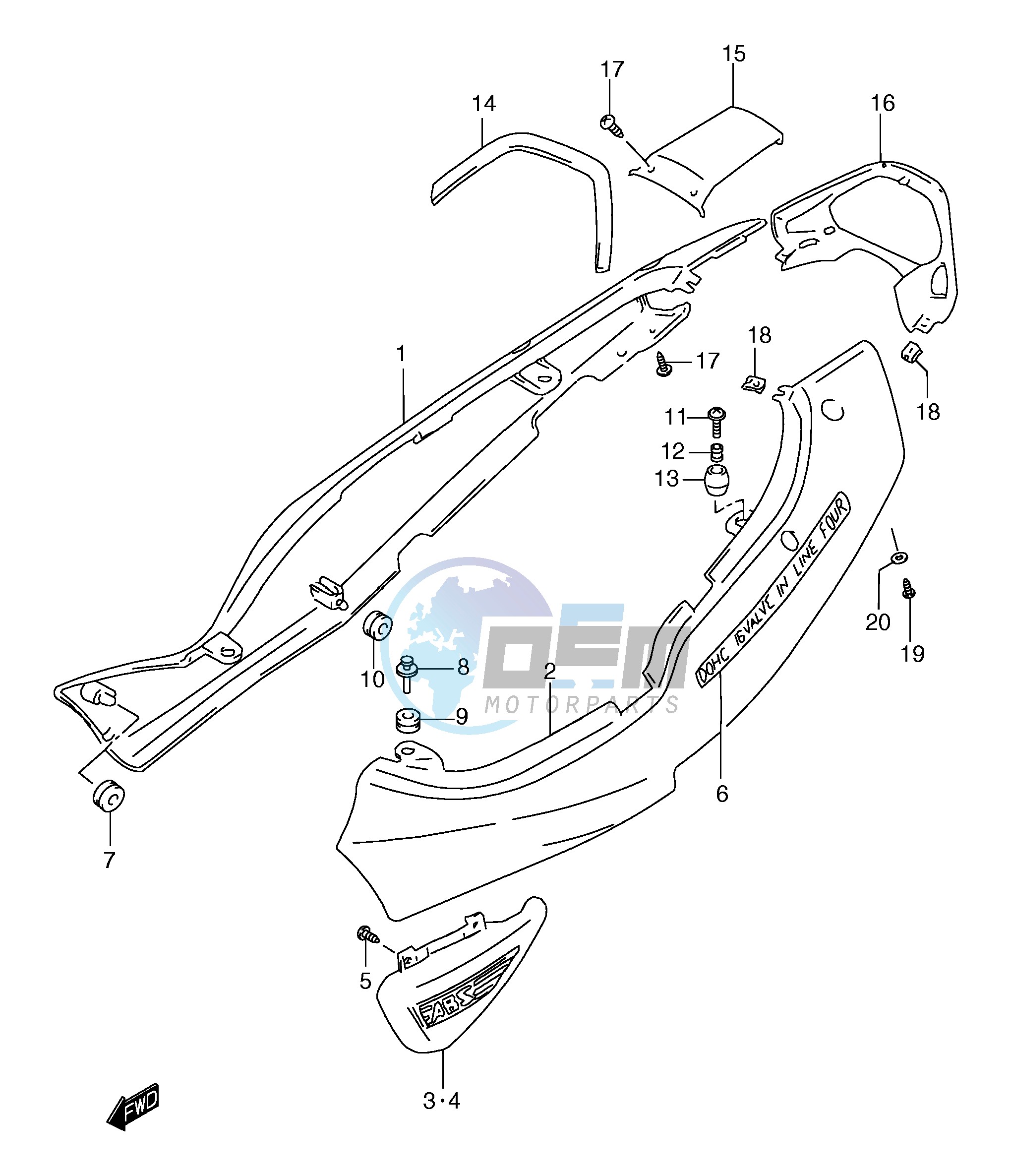 FRAME COVER (GSF1200SAY)