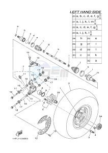 YFM700FWAD YFM700PSE GRIZZLY 700 EPS SPECIAL EDITION (2BGD 2BGE) drawing REAR WHEEL