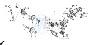 CRM125R drawing OIL PUMP/REED VALVE