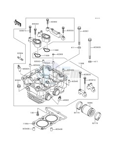 EX 250 F [NINJA 250R] (F6-F9) [NINJA 250R] drawing CYLINDER HEAD