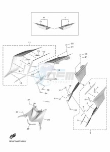 YZF600 YZF-R6 (BN6S) drawing SIDE COVER