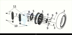 JOYMAX-Z+ 125 (LW12W3-EU) (M2) drawing RR. WHEEL - RR. CUSHION