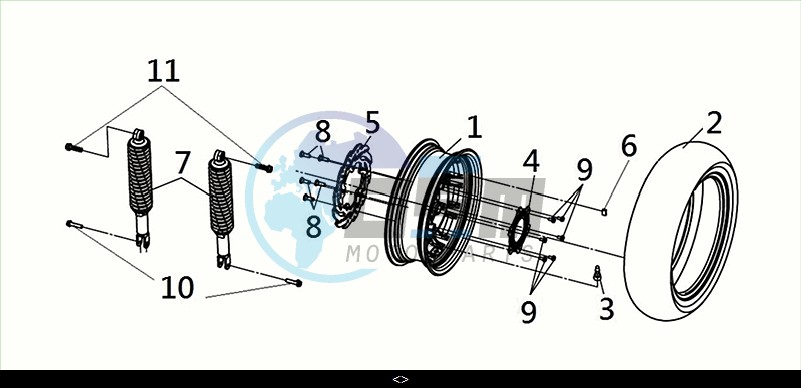 RR. WHEEL - RR. CUSHION