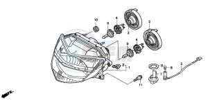 FES125 PANTHEON drawing HEADLIGHT