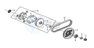 MIO 50 L5-L6 drawing CLUTCH / V BELT