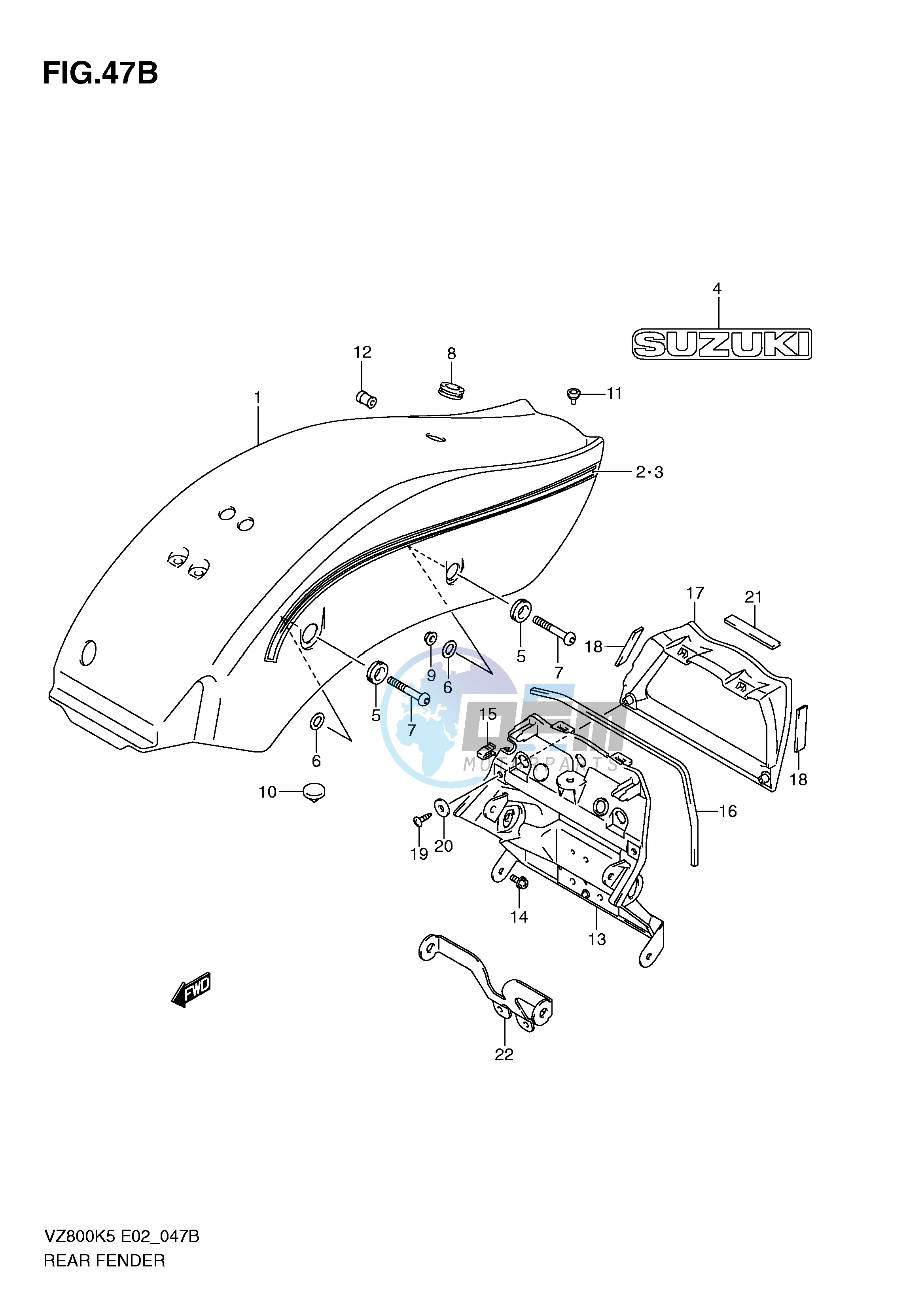 REAR FENDER (VZ800ZK8 ZK9)