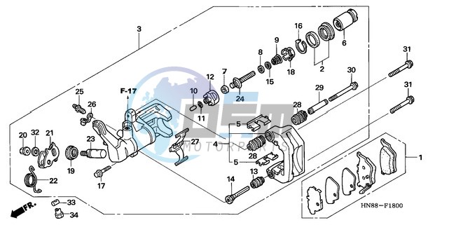 REAR BRAKE CALIPER