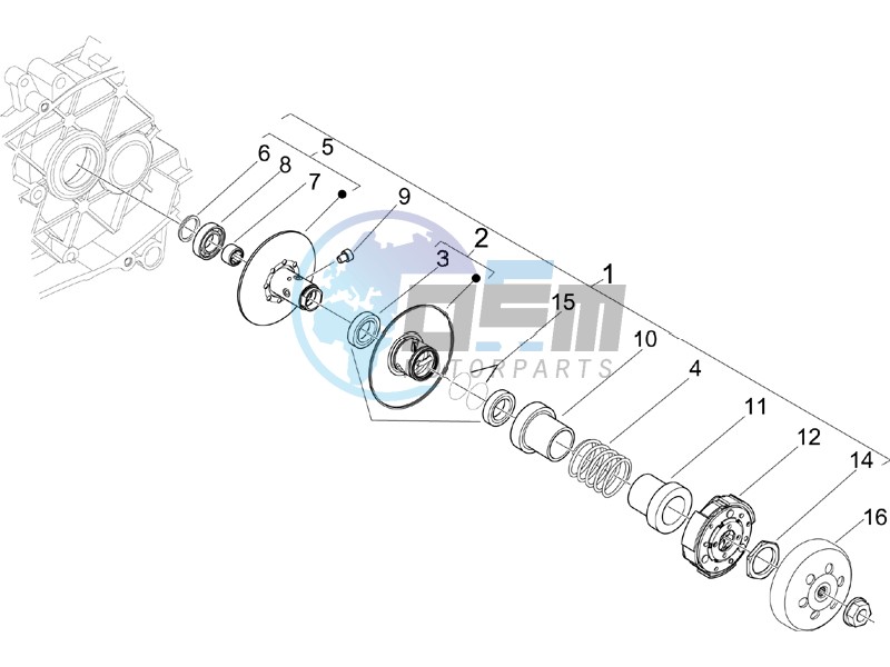 Driven pulley