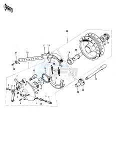 F7 (C-D) 175 drawing FRONT HUB_BRAKE -- 74-75 F7-C_F6-D- -