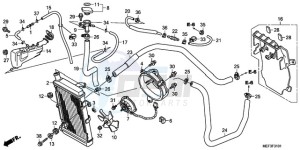 FJS400D9 F / CMF 2F drawing RADIATOR (FJS400D9/FJS400 A)