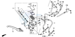 CBF600NA drawing FR. BRAKE MASTER CYLINDER (CBF600SA/NA)