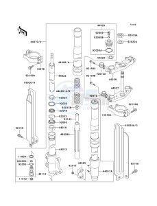 KLX 300 A [KLX300R] (A7-A9) [KLX300R] drawing FRONT FORK