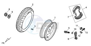 ALLO 50 45KMH drawing REAR WHEEL