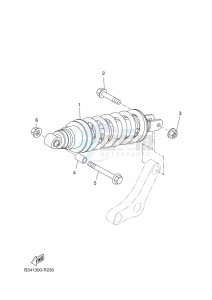 XSR700 MTM690 (BEF1) drawing REAR SUSPENSION