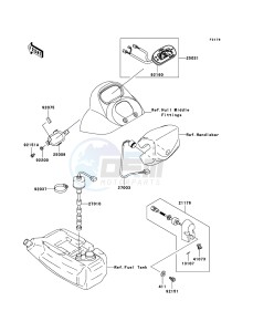 JET SKI STX-15F JT1500A6F FR drawing Meters