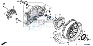 NSS300AD Forza E drawing REAR WHEEL/ SWINGARM