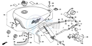 VT600CD drawing FUEL TANK