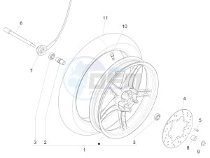 Liberty 125 4t Delivery e3 Single drawing Front wheel