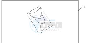 CBF600N drawing TANK PAD HONDA WING LOGO