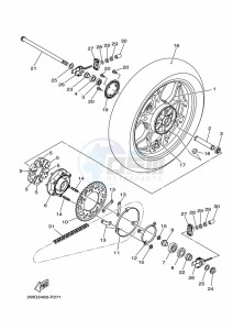 YZF250-A (B1X1) drawing REAR WHEEL