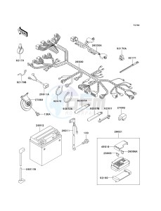 ZX 750 P [NINJA ZX-7R] (P5-P8) [NINJA ZX-7R] drawing CHASSIS ELECTRICAL EQUIPMENT