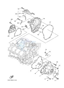 MT09A MT09 ABS 900 (2DRH) drawing CRANKCASE COVER 1