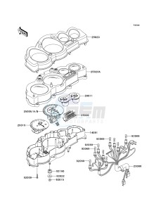 ZX 1200 C [NINJA ZZR 1200] (C1-C4) [NINJA ZZR 1200] drawing METER-- S- -