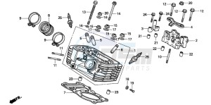 NV400C drawing CYLINDER HEAD (REAR)