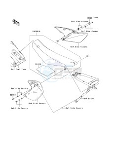 KLX 450 A [KLX450R] (A8F-A9F) A8F drawing SEAT